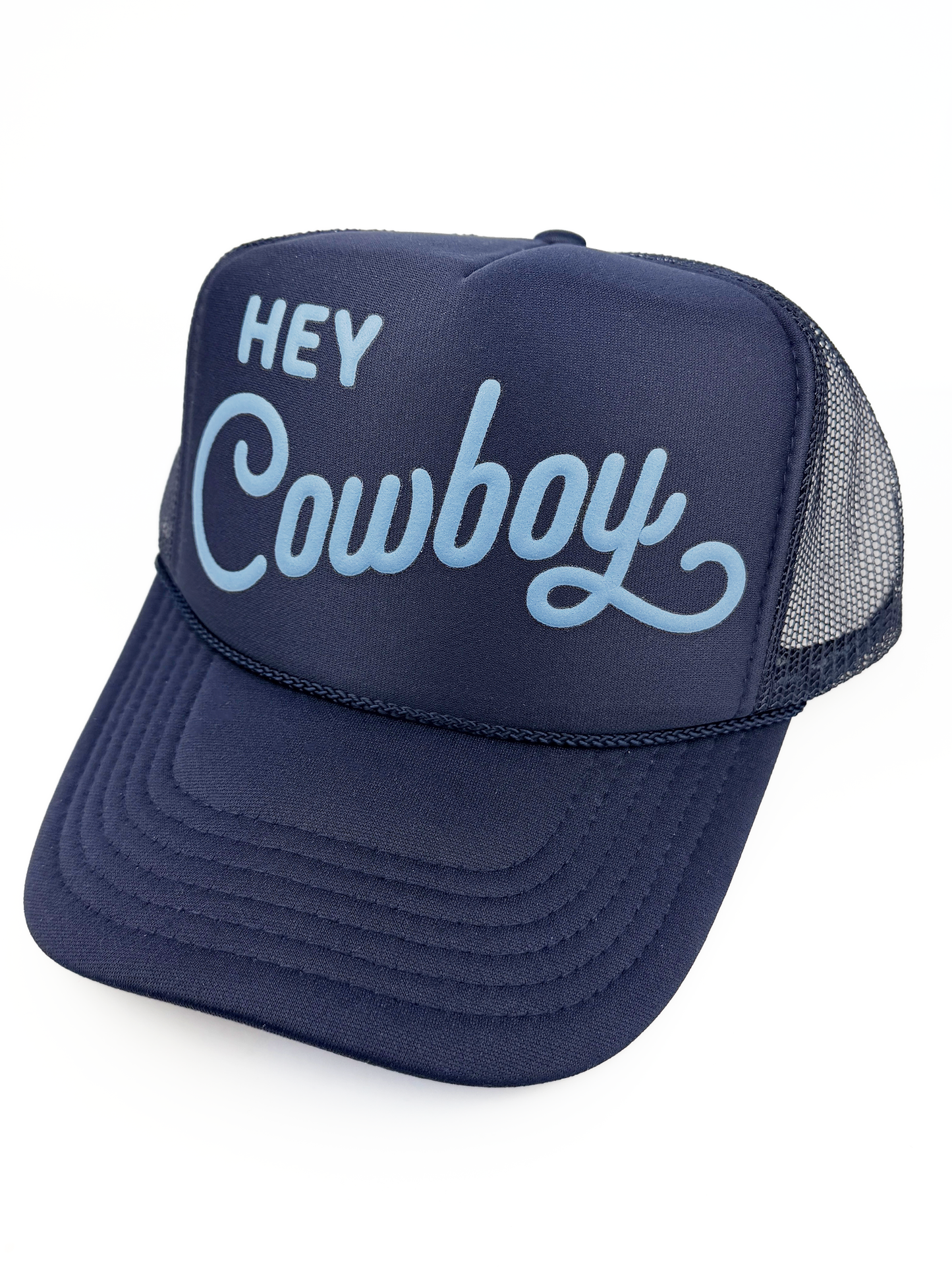 Hey Cowboy Adult Trucker Hat: Navy