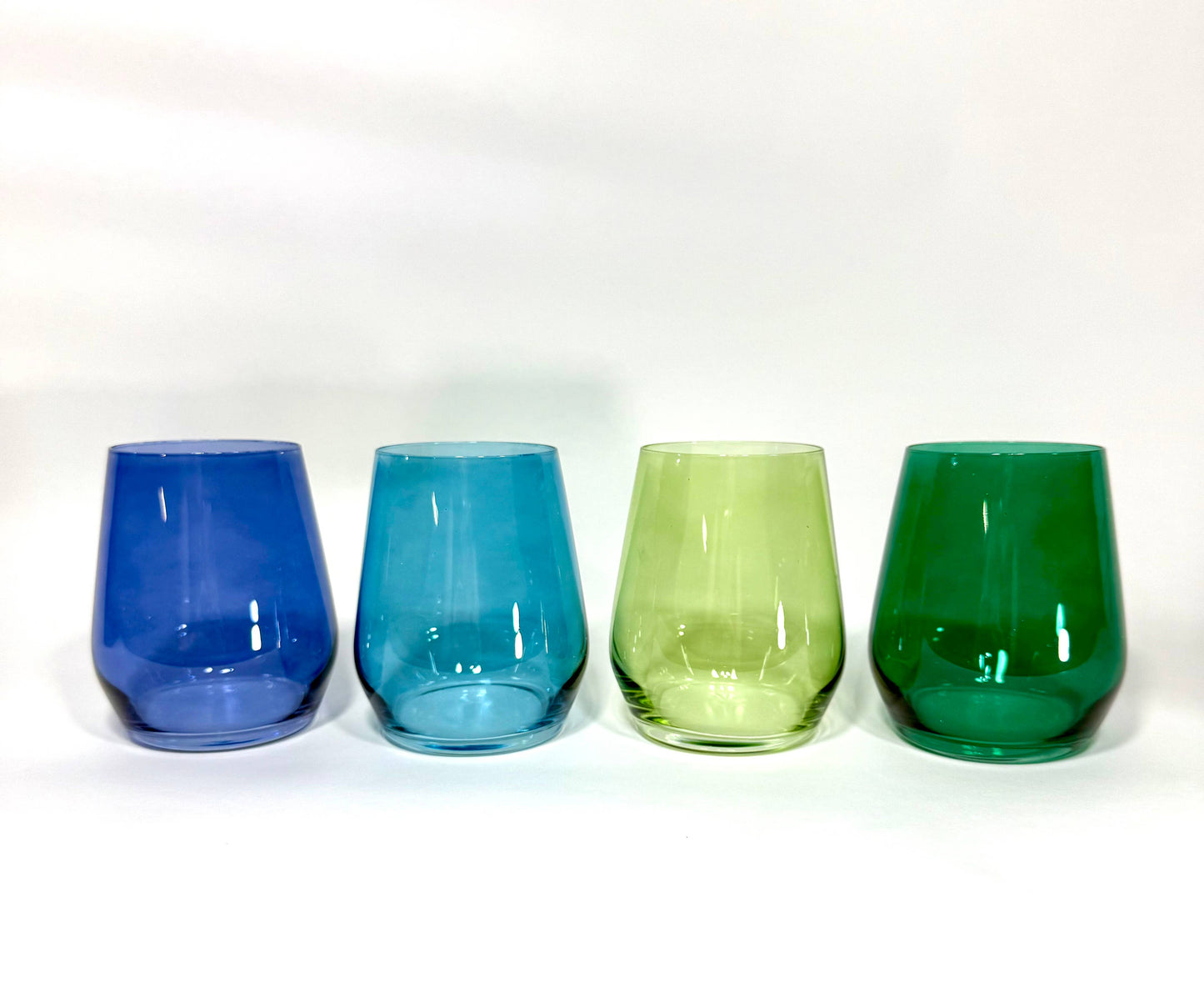Emerald Green - Stemless Colored Wineglass