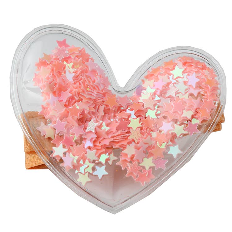 Confetti Heart Hair Clips
