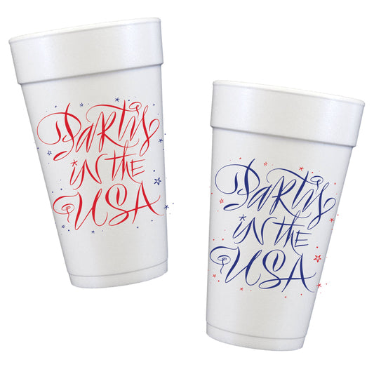 Party in the USA Foam | Patriotic Styrofoam Cups 20 ounce