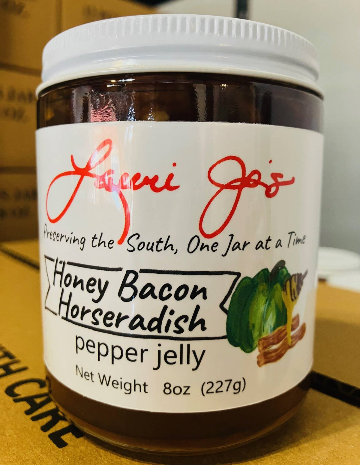 Lauri Jo's Honey Bacon Horseradish Pepper Jelly, 8oz