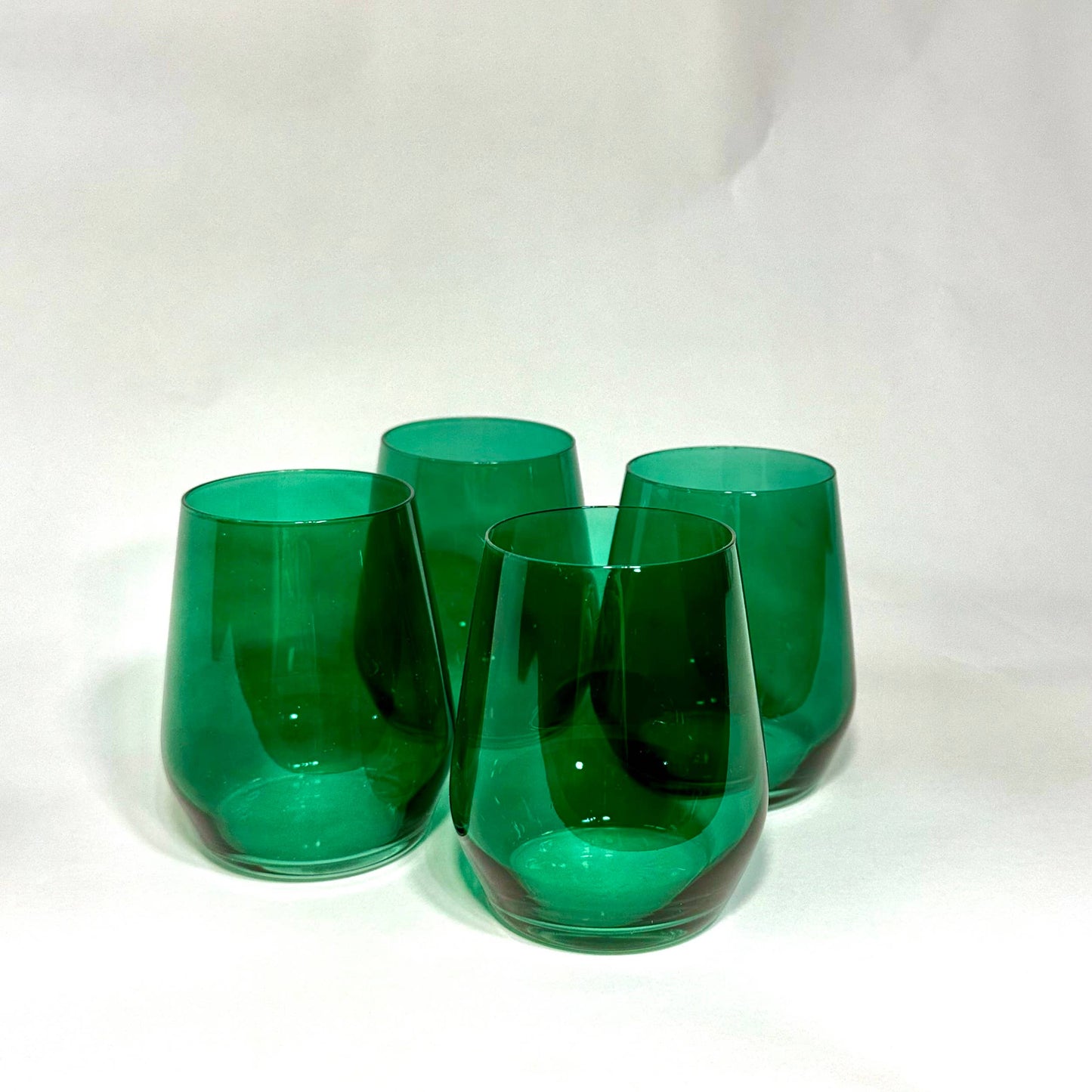 Emerald Green - Stemless Colored Wineglass