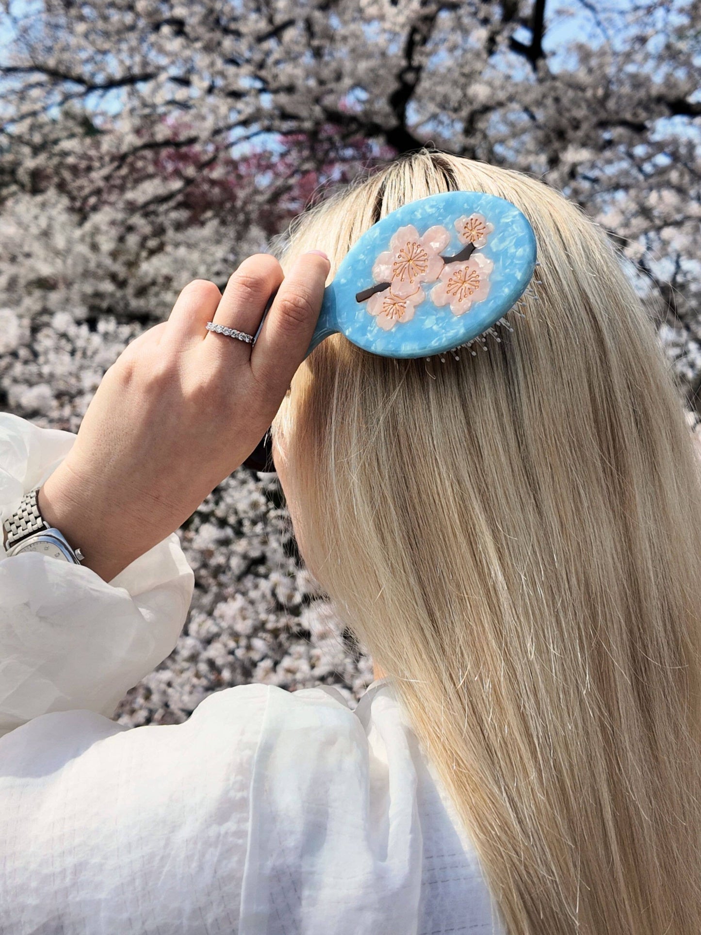 Hand-painted Cherry Blossom Handbag Hero Brush