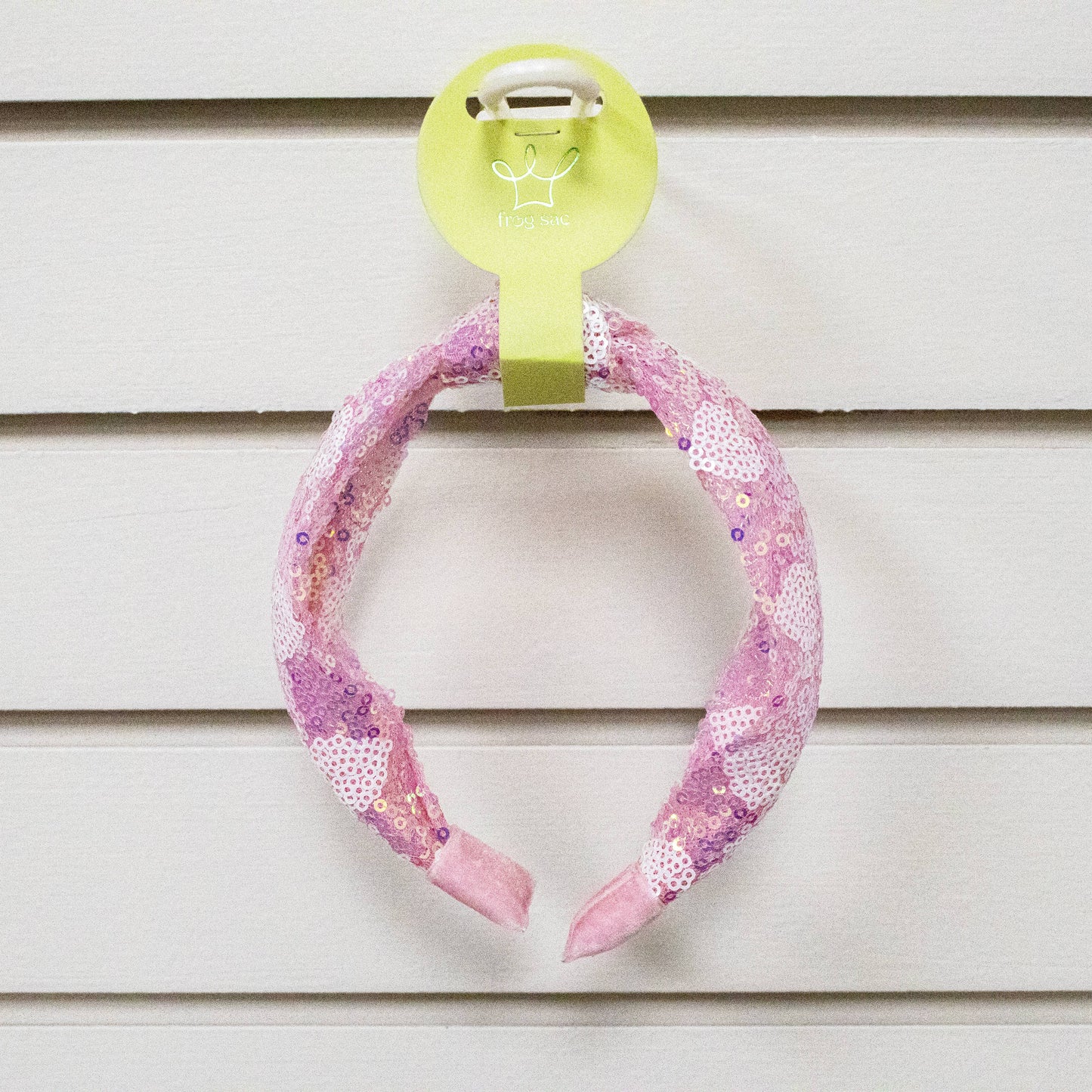 Pink Sequin Heart Headband