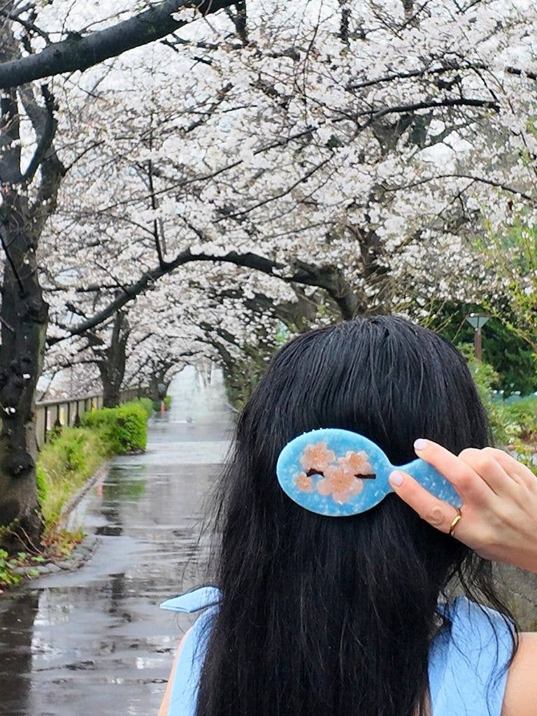 Hand-painted Cherry Blossom Handbag Hero Brush