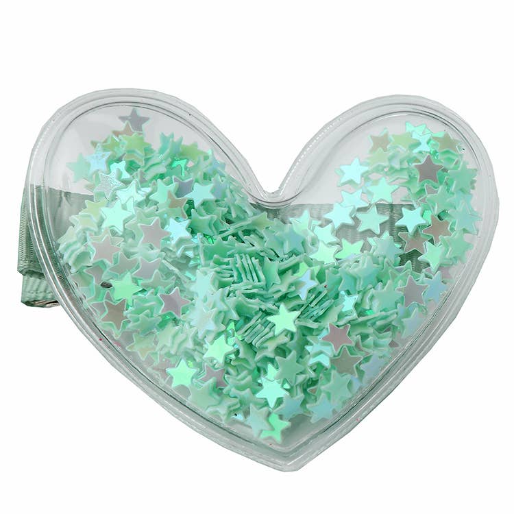 Confetti Heart Hair Clips