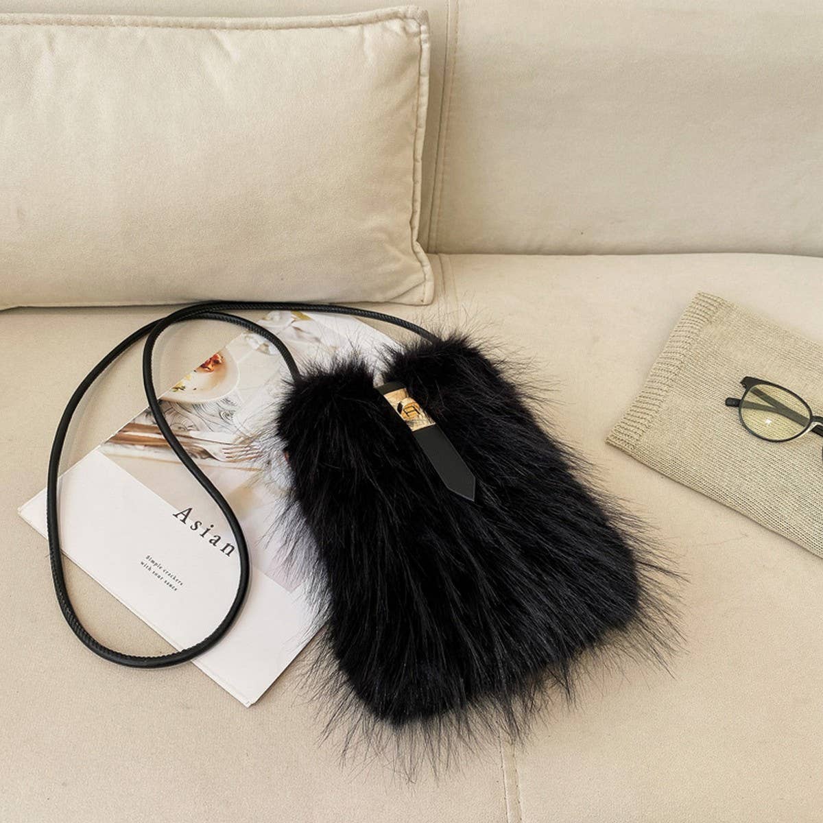 Fur Plush Phone Bag Crossbody