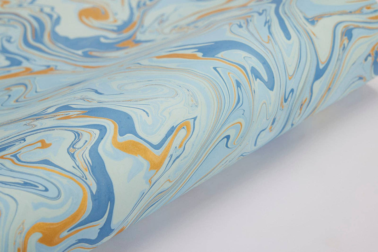 Hand Marbled Wrapping Paper Sheets - Free Spirit Summer Sky