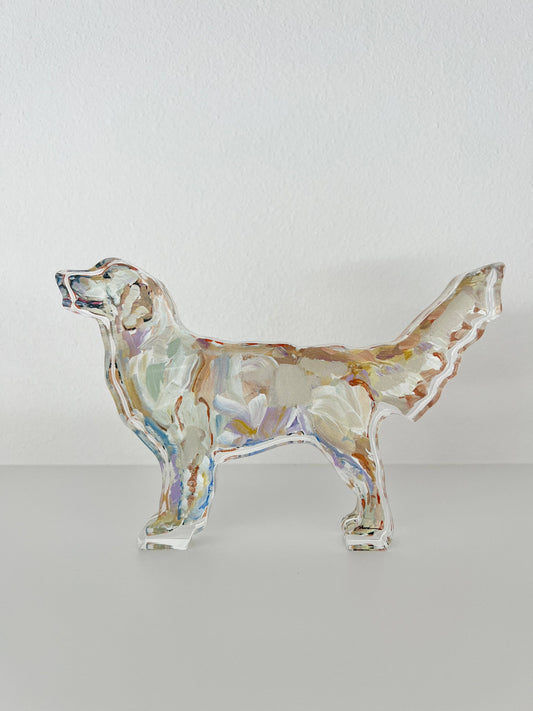 "Golden Retriever Light" acrylic