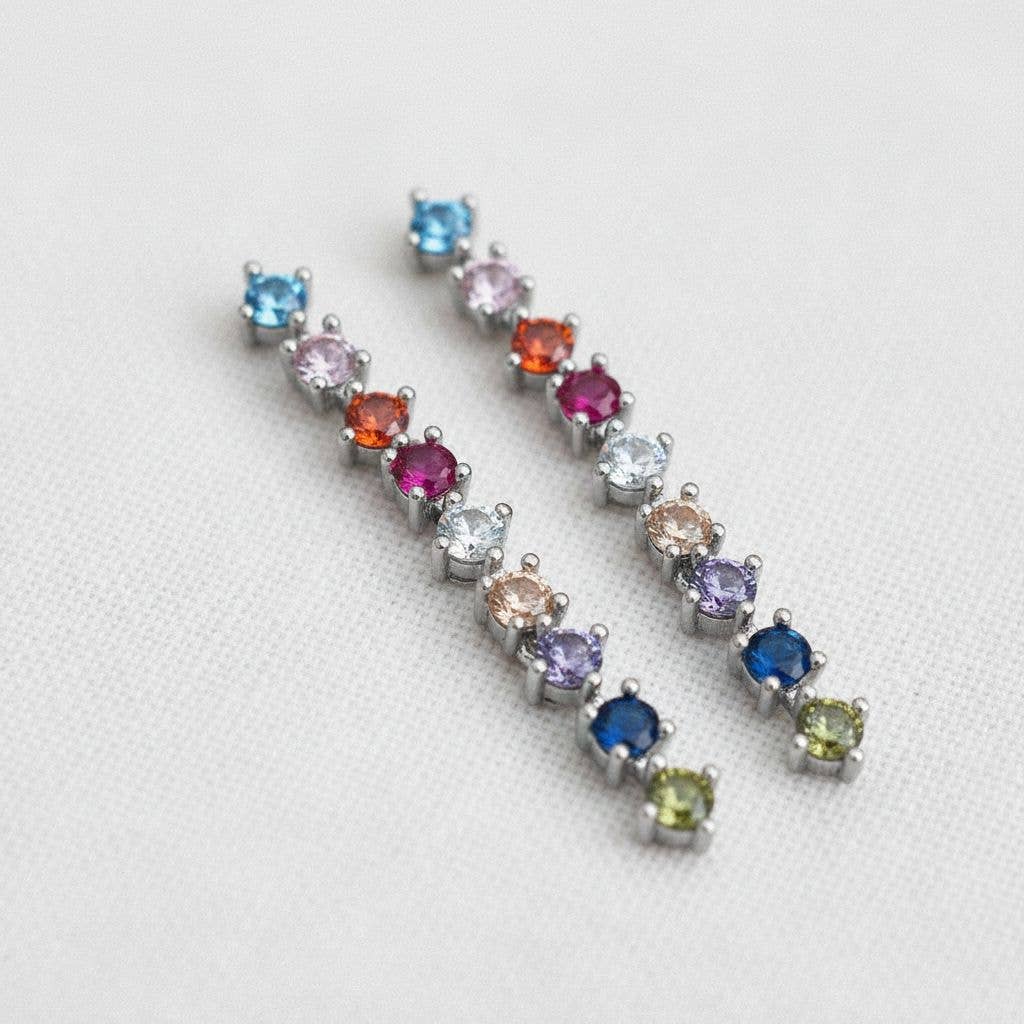 Colorful Geometric Drop Earrings