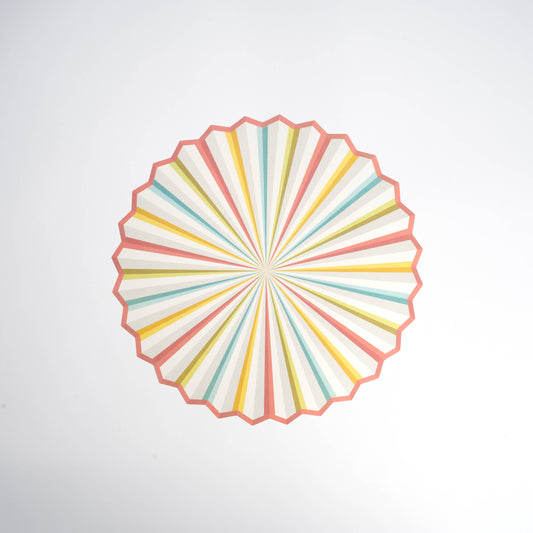 Burst of Color Fan Paper Placemat