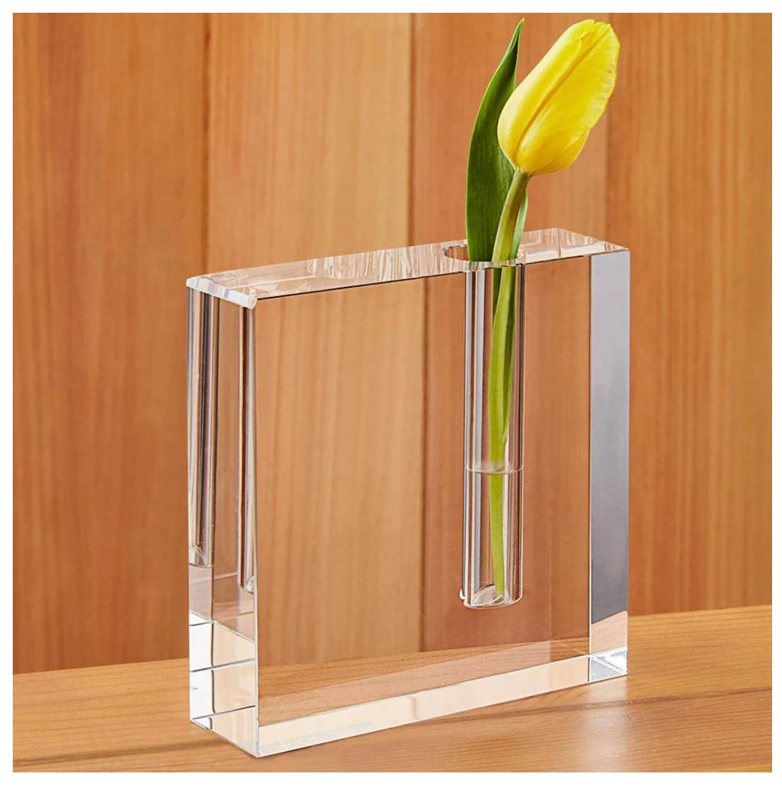 The Block Handcrafted Crystal Bud Vase 5 x 5"