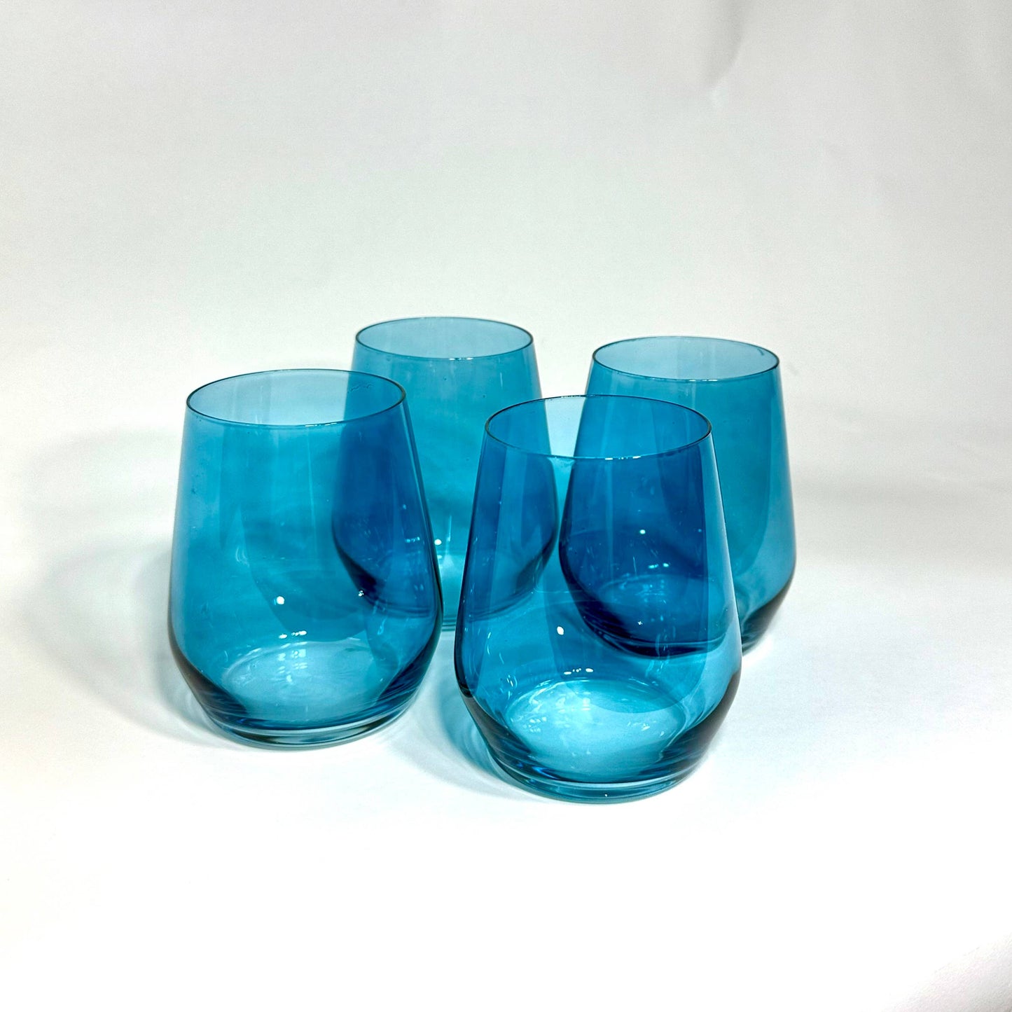 Teal - Stemless Colored Wine Glass