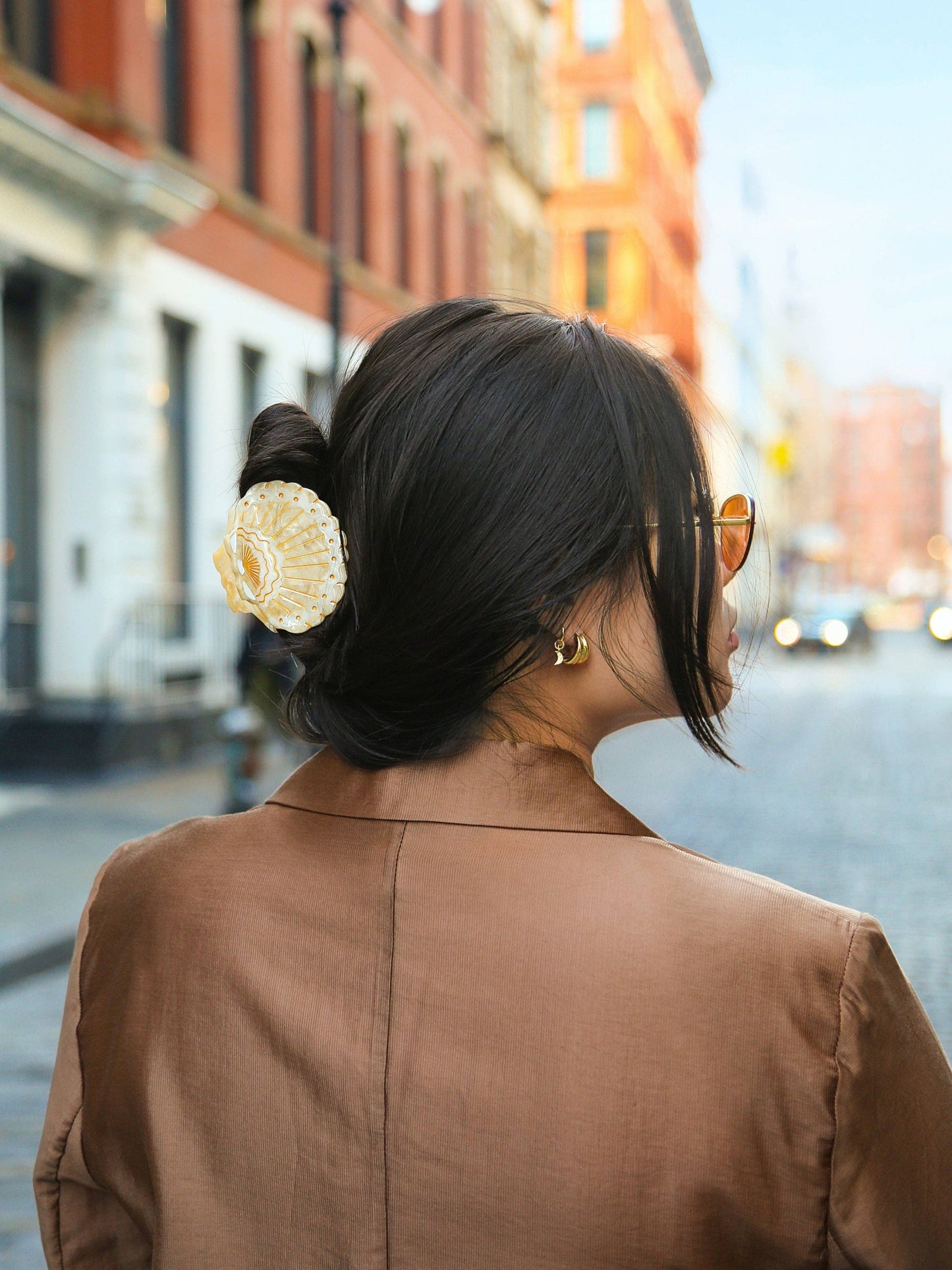 Hand-painted Scallop Seashell Claw Hair Clip | Eco-Friendly