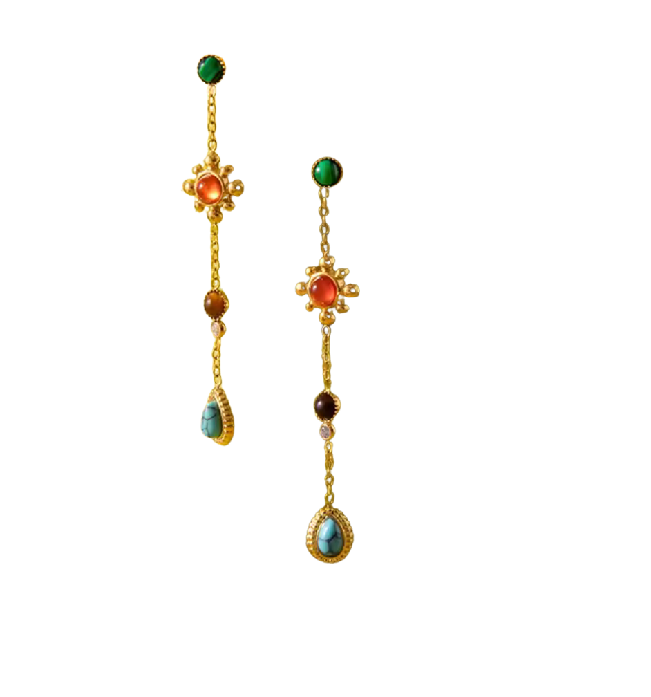 Gemstone Sundrop Earrings- PVD waterproof