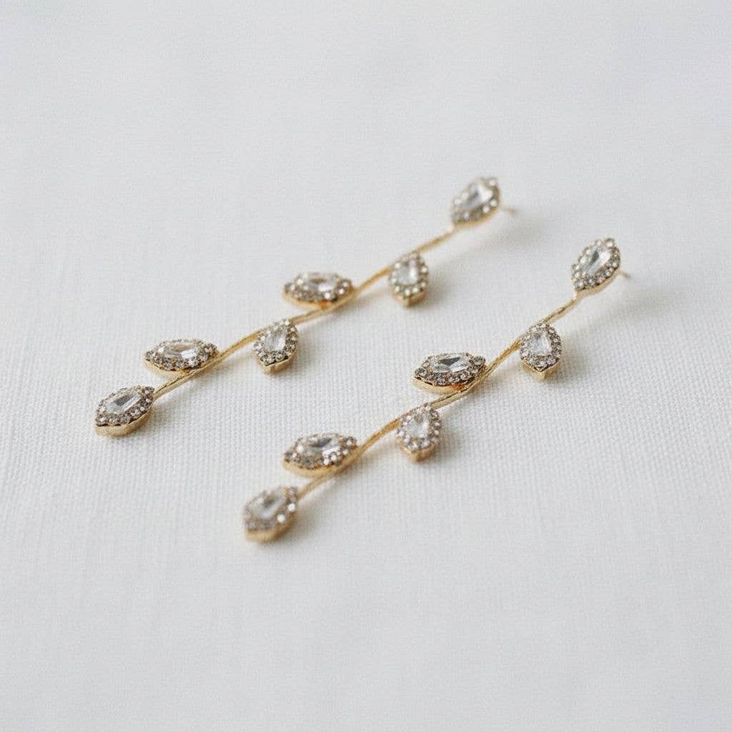 Long Leaf Dangle Earrings