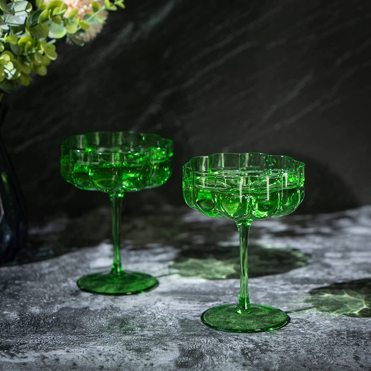 Elegant Flower Champagne & Cocktail Coupes