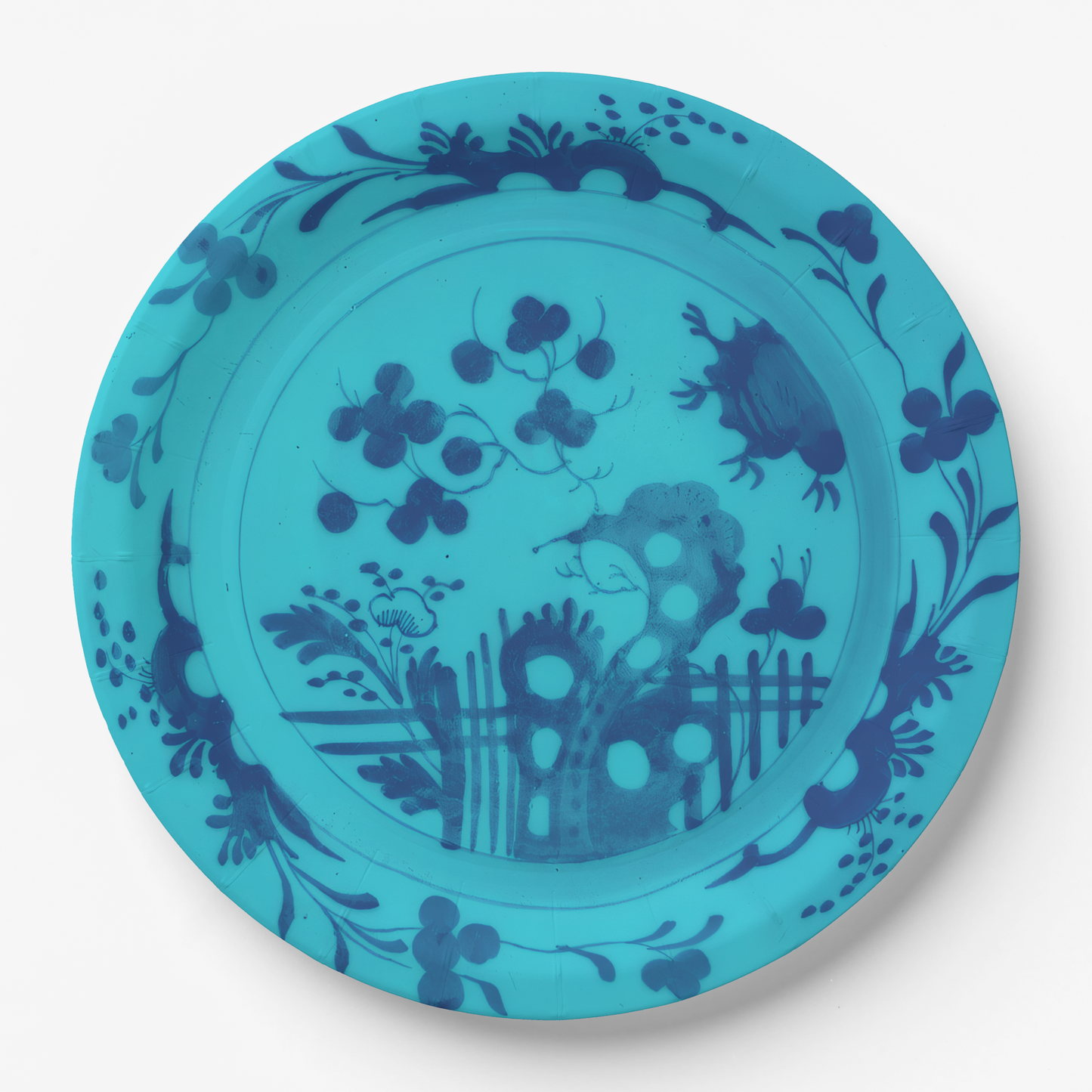 7" La Chinoiserie Lagoon Paper Party Plate (Pack of 8)