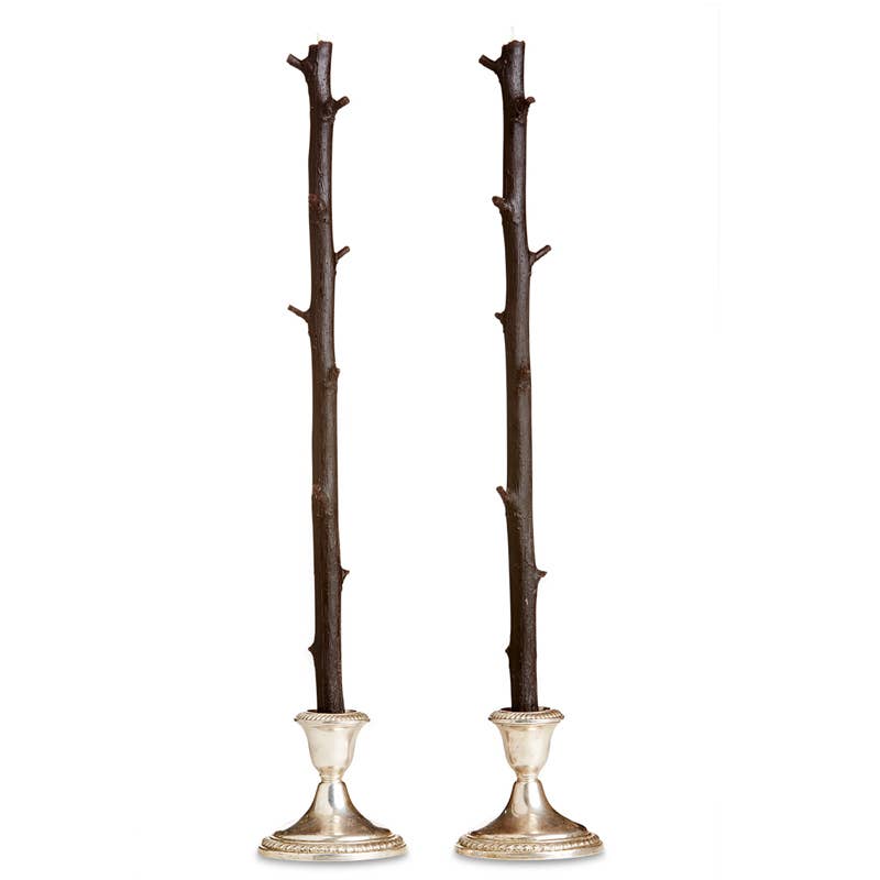 Stick Candles Hickory / Pair: White Chocolate