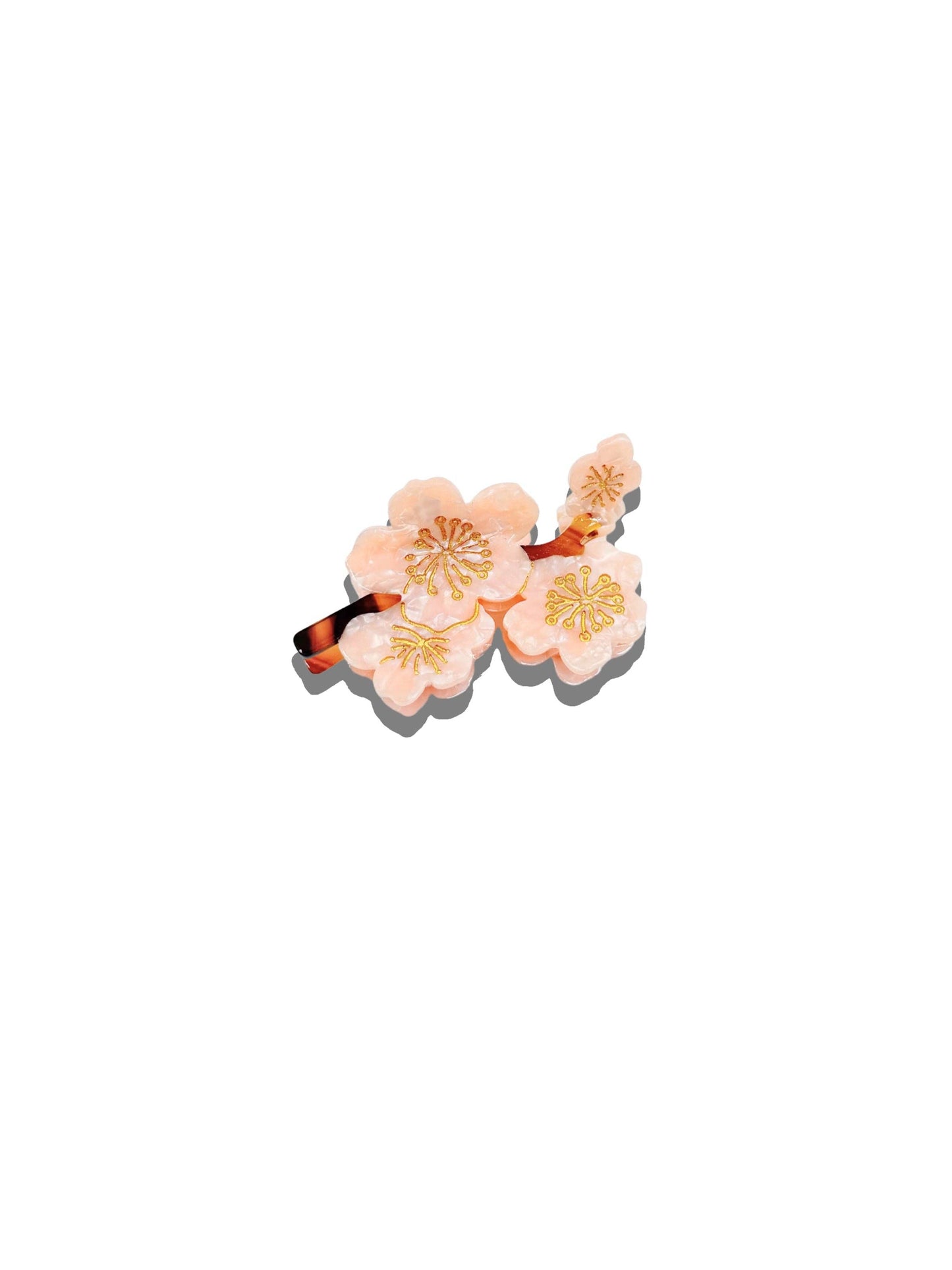 Hand-painted Cherry Blossom Flower Claw Hair Clip