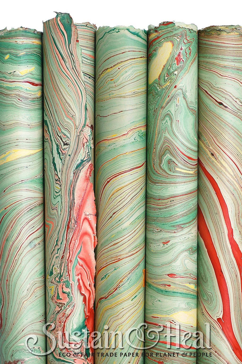 Green and Red Marble Sheet #137