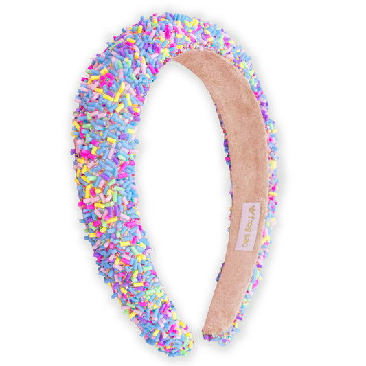 Padded Sprinkles Headband Light Blue
