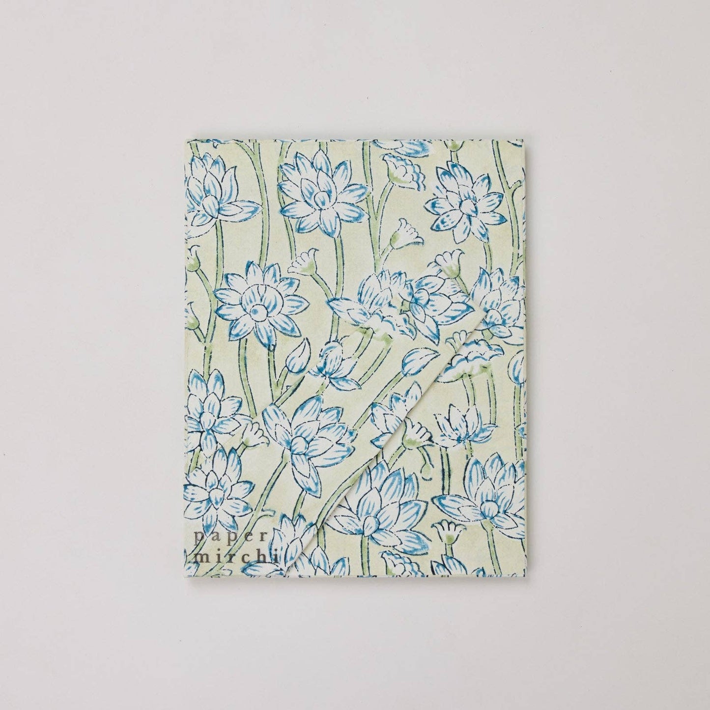 Block Printed Picture Frame (4x6) - Lotus Indigo