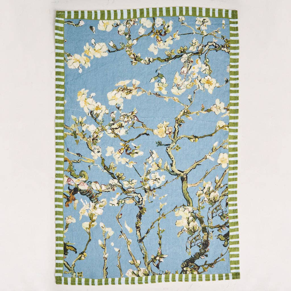 Almond Tree - Indigo Tea Towel