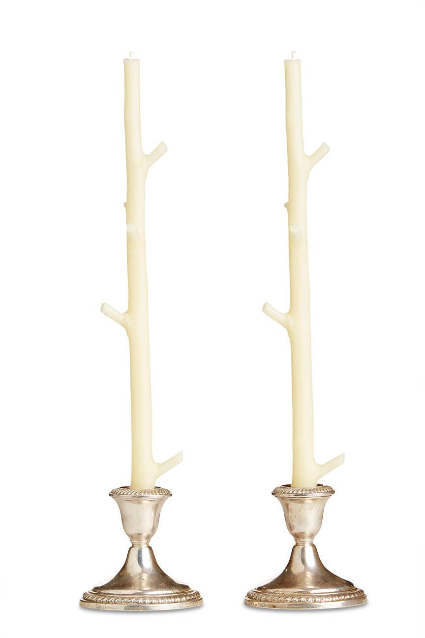 Stick Candles Maple / Pair: Dark Chocolate