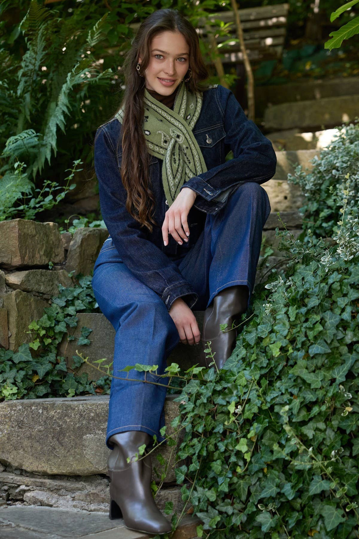 Paisley Pull Through Triangle Scarf