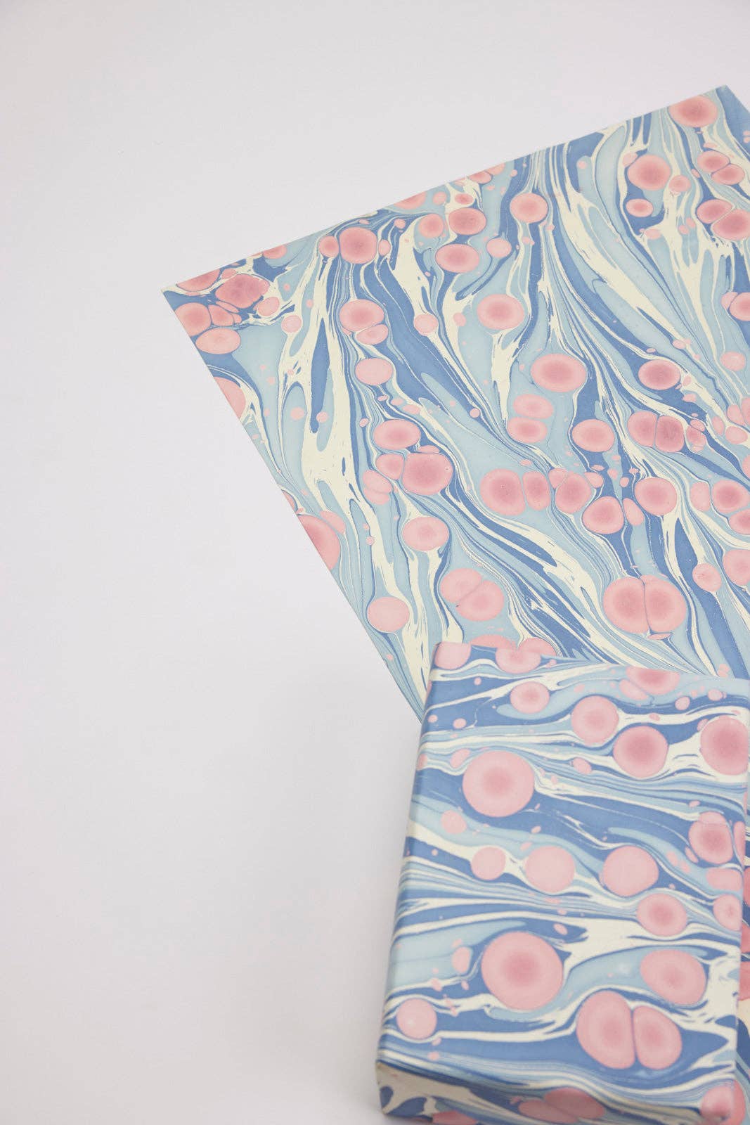 Hand Marbled Wrapping Paper Sheets - Cosmos Hydrangea