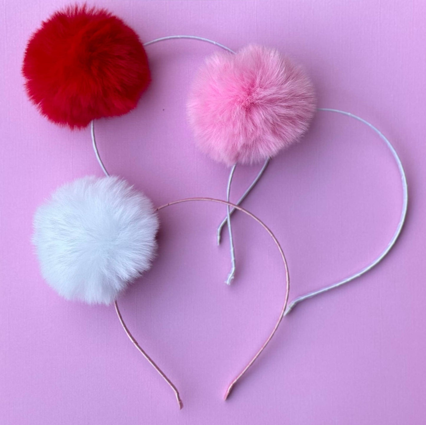 Fluffy Fur Pom Pom Headbands