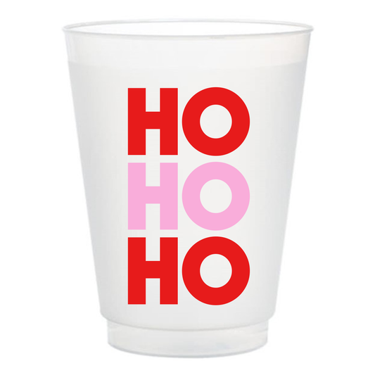 HO HO HO Frosted Cups