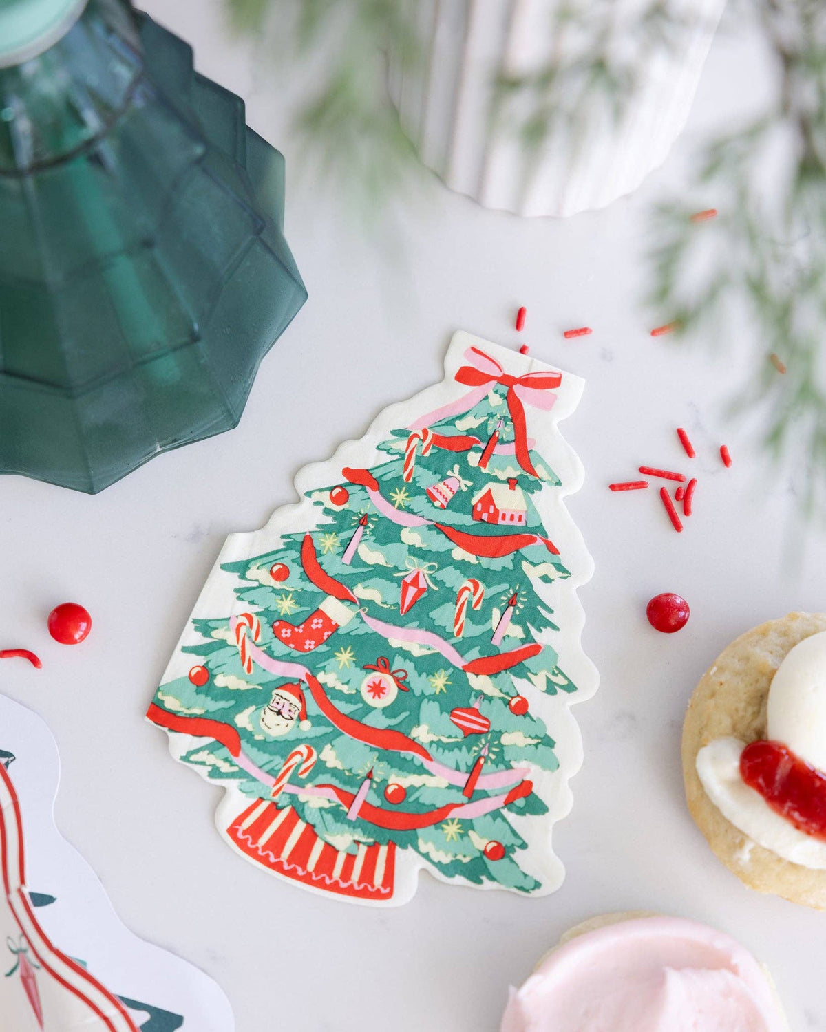 Classic Christmas Tree Shaped Paper Napkins