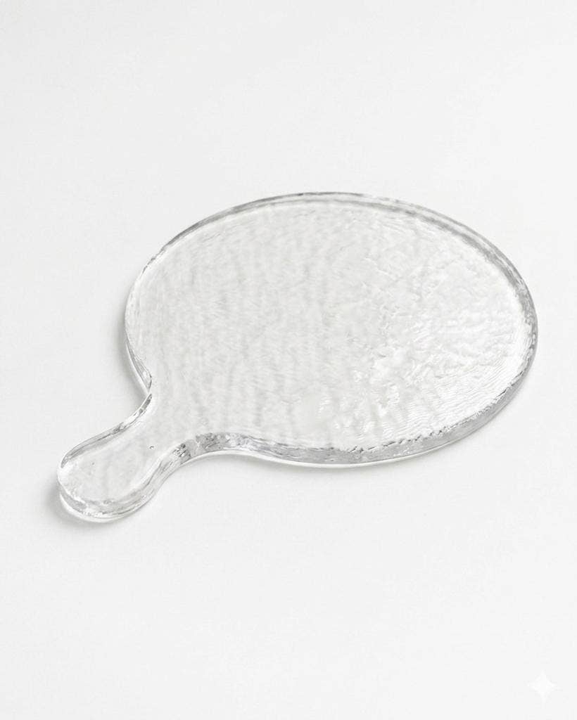 Hammered Glass Round Serving Board
