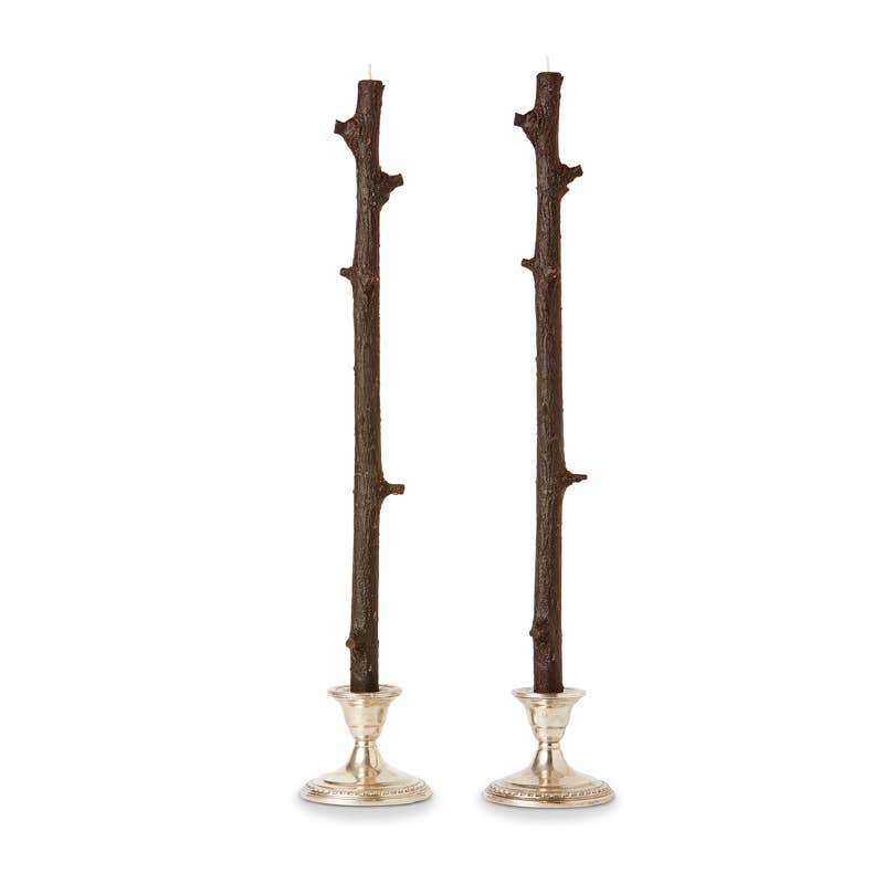 Stick Candles Hemlock / Pair Forest Green
