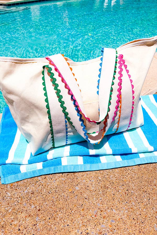 Spencer Rick Rack Trim Tote Bag