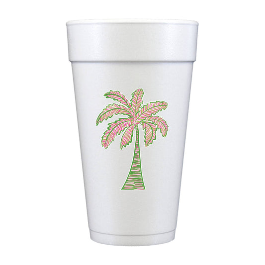 Happy Palm Tree Full Color Foam Cups