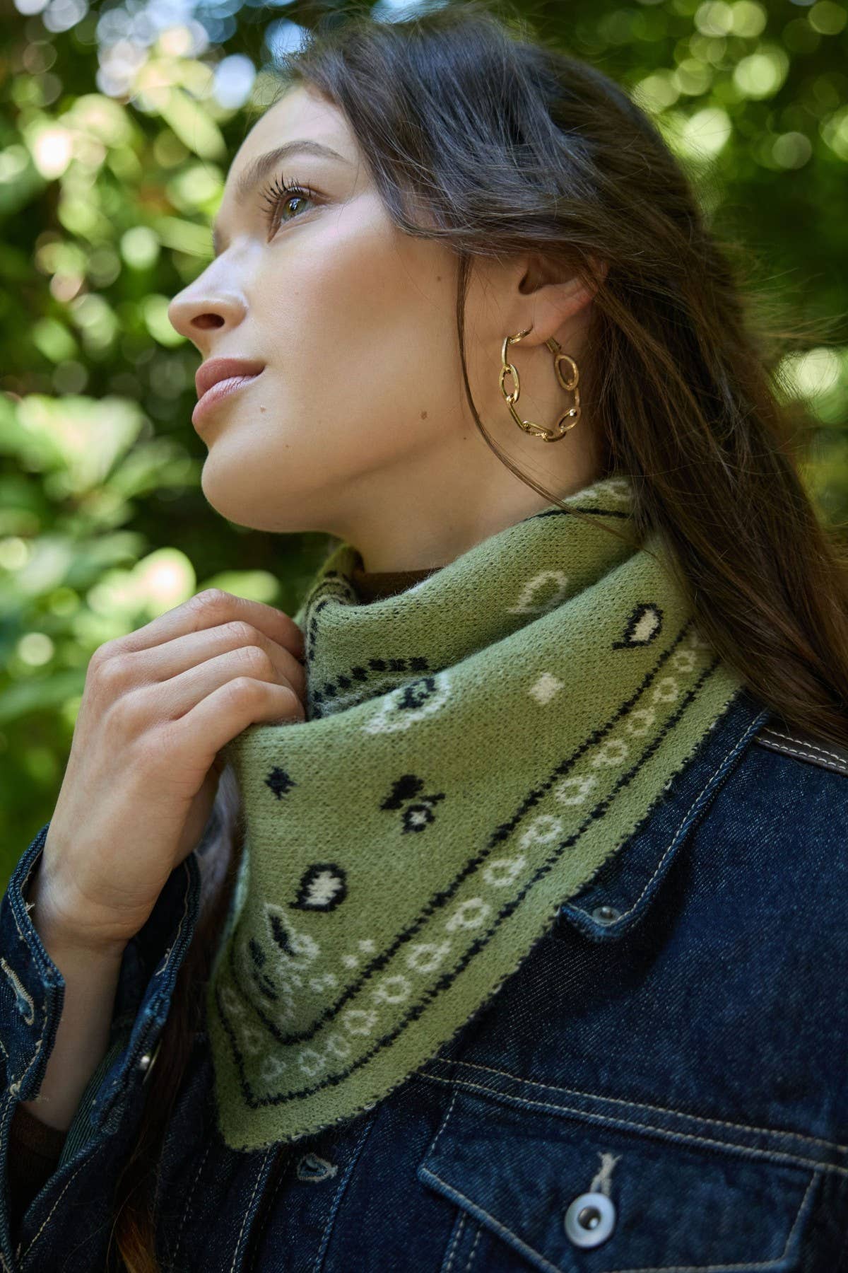 Paisley Pull Through Triangle Scarf