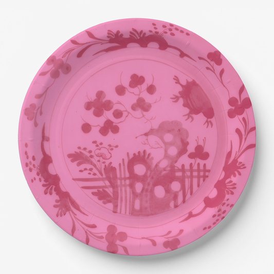 7" La Chinoiserie Rouge Paper Party Plate (Pack of 8)