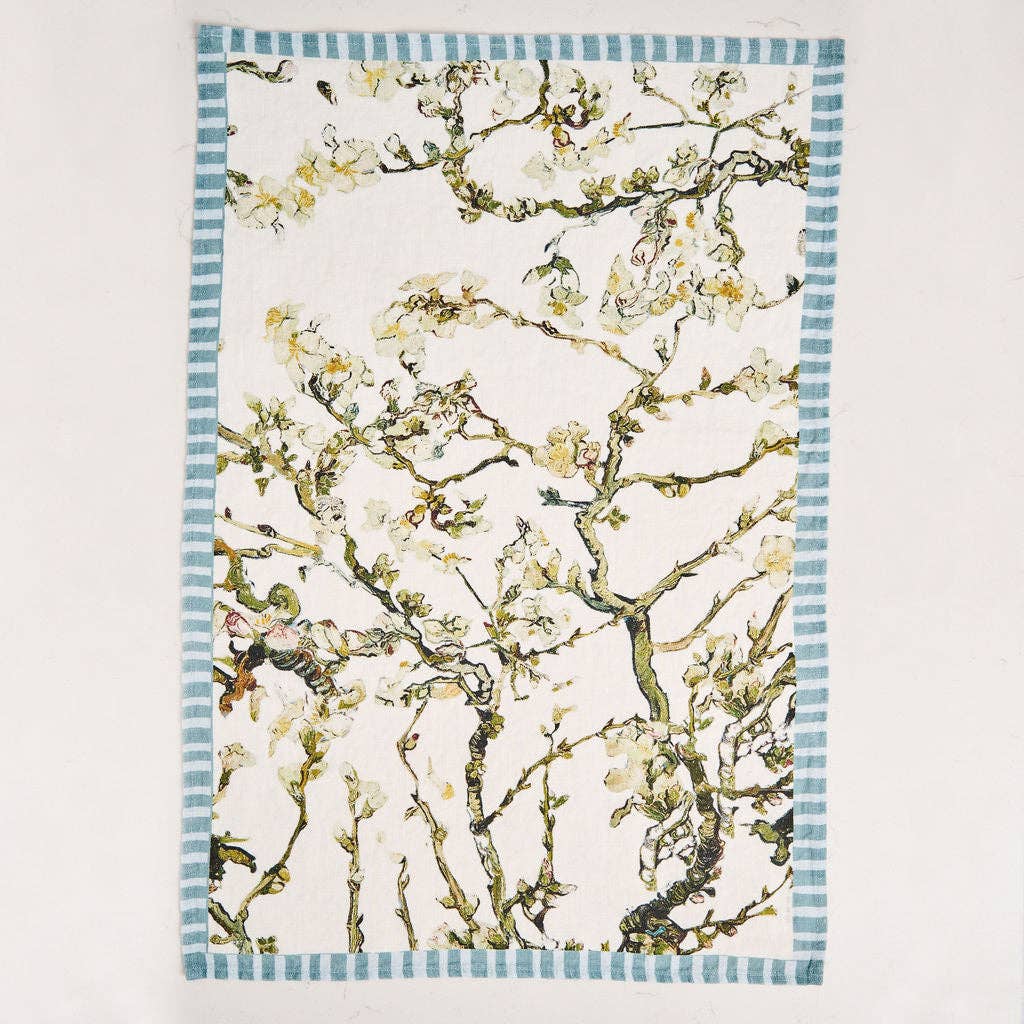 Almond Tree - White Tea Towel
