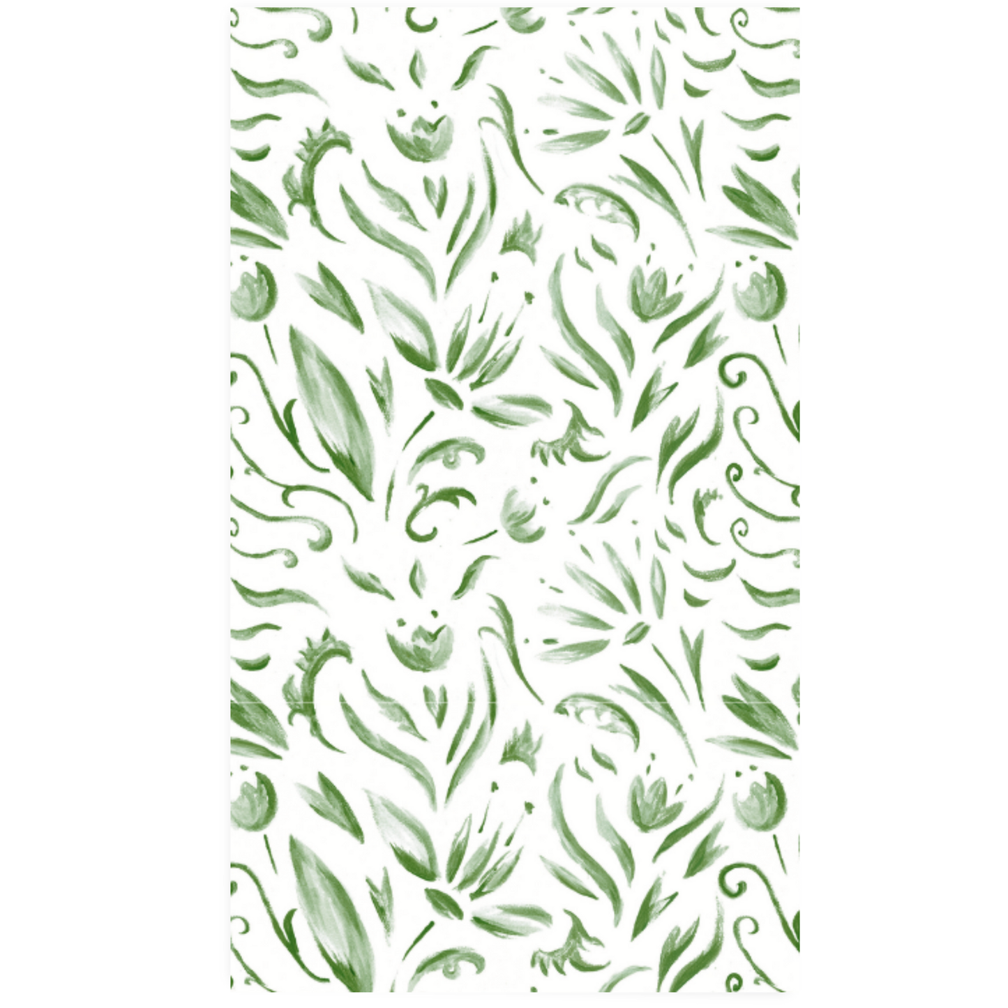 Green Floral Guest Napkins