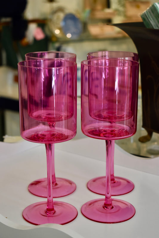 Pink Wine Glass