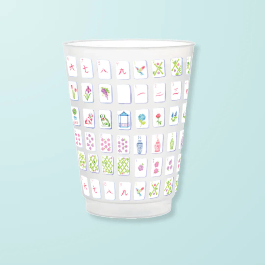 Mahjong Tiles Frosted Cups