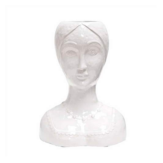 Vase Female Head White