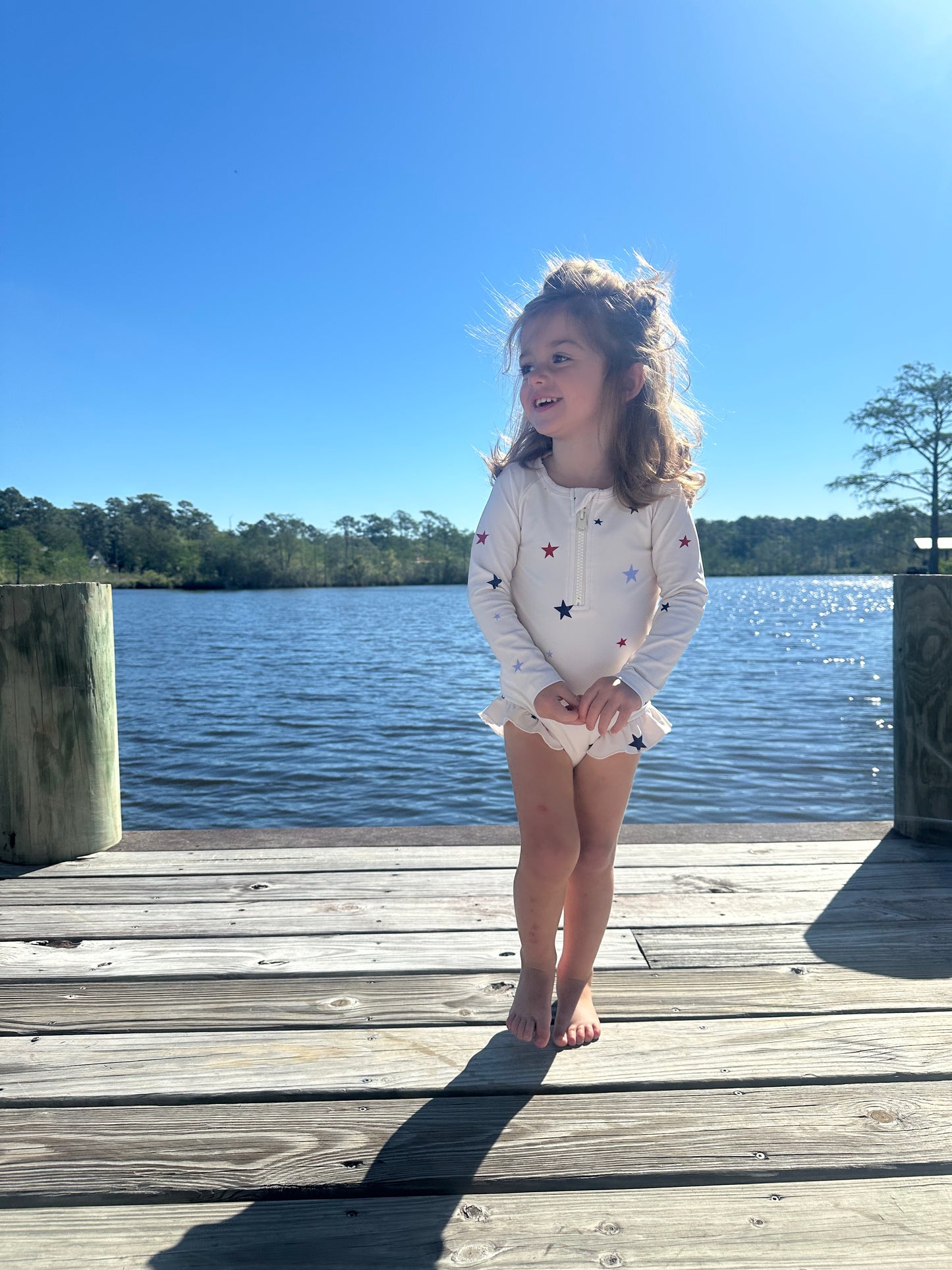 Little Fireworks Long Sleeve Swimsuit