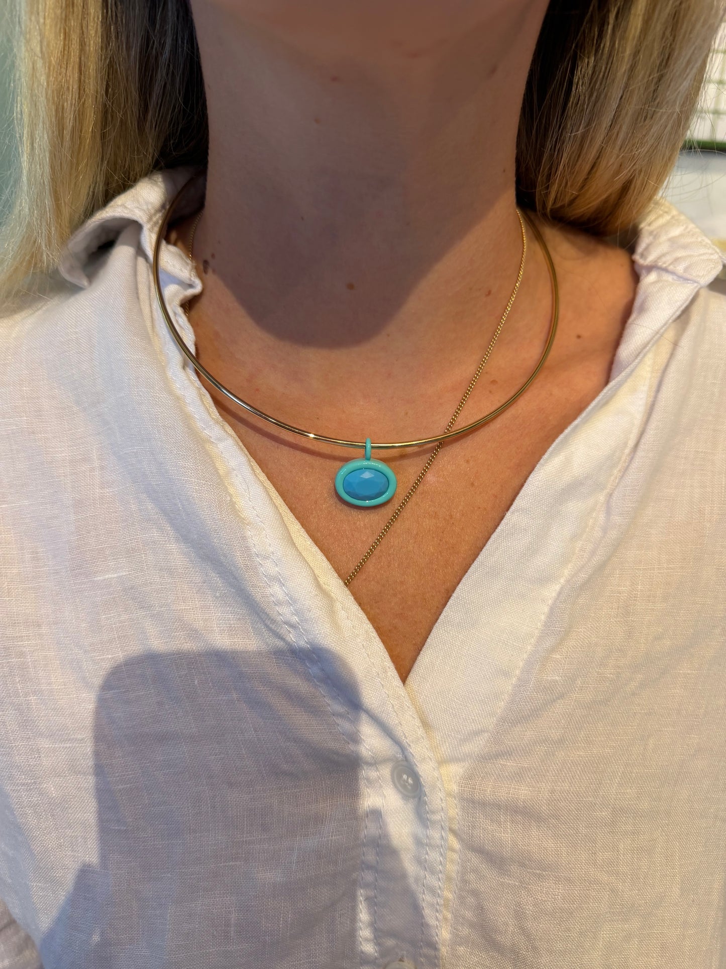 Bezel Gem Necklace