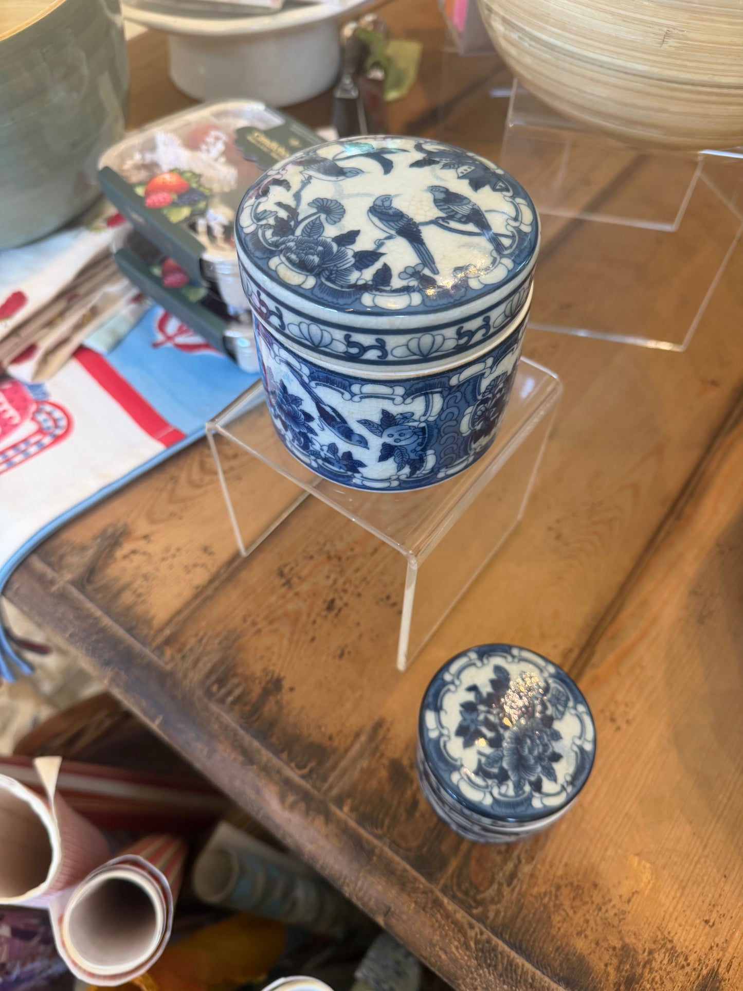 Blue and White Powder Box