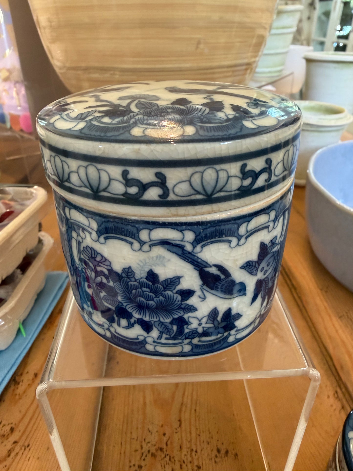 Blue and White Powder Box