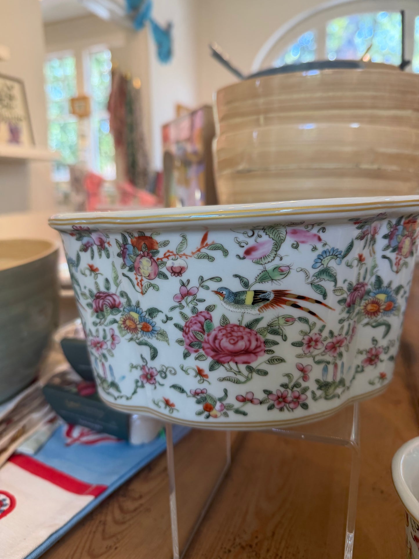 Rose Canton Cachepot